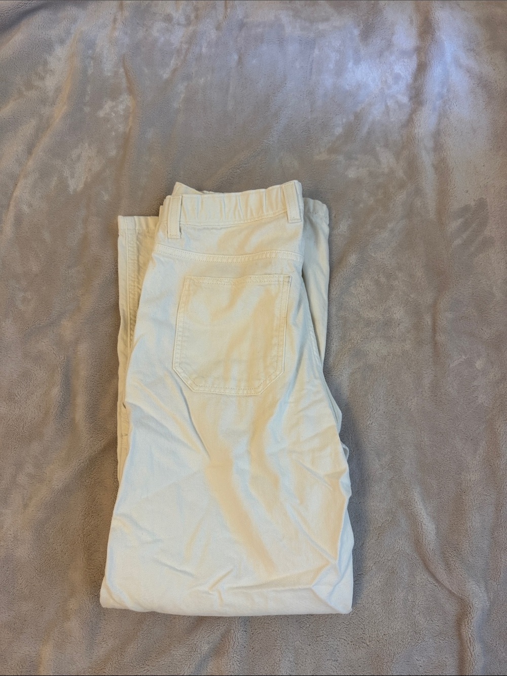 Levi's Cream Straight-Leg Pants